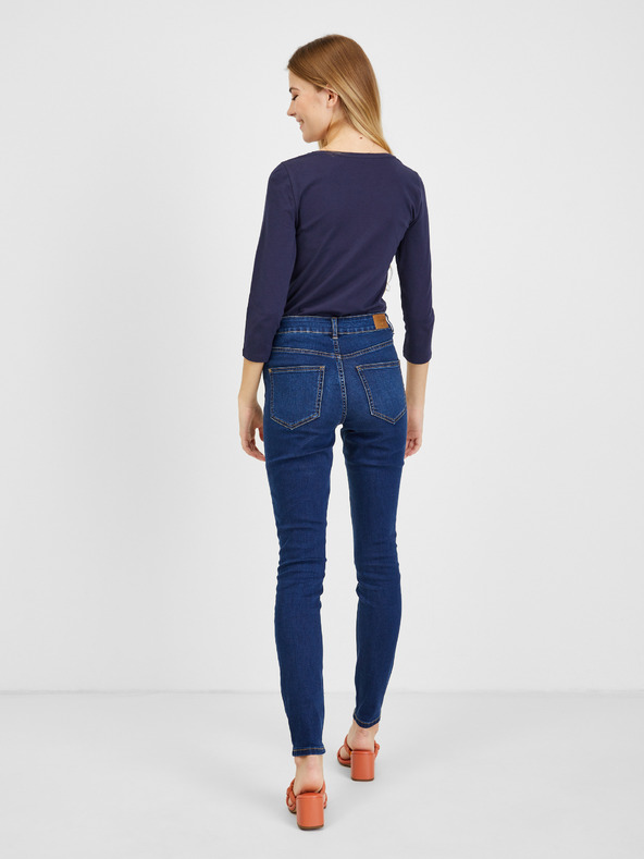 Orsay Tmavomodré dámske džínsy skinny fit ORSAY