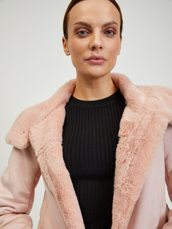 Orsay Ružová dámska semišová bunda ORSAY