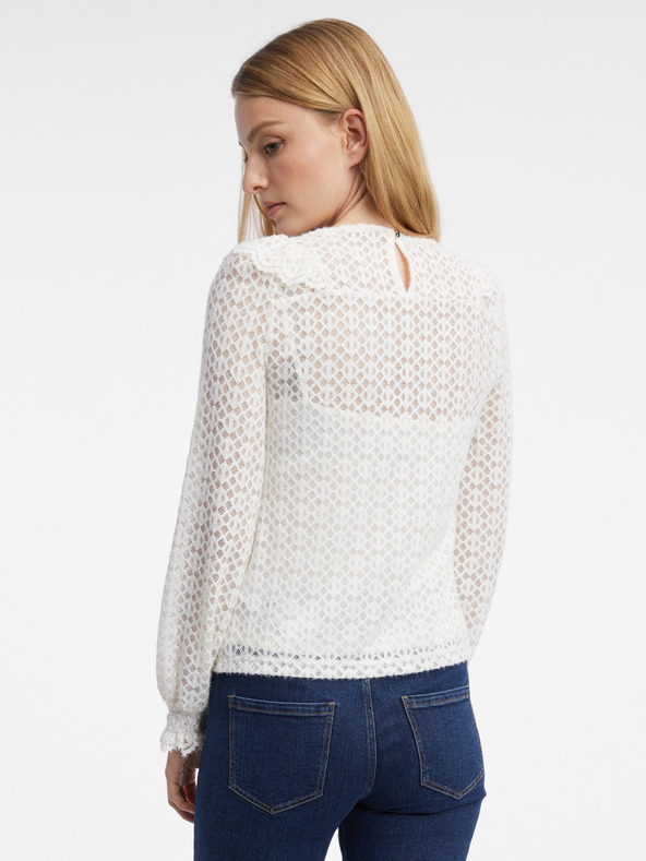 Orsay Biela dámska vzorovaná blúzka ORSAY