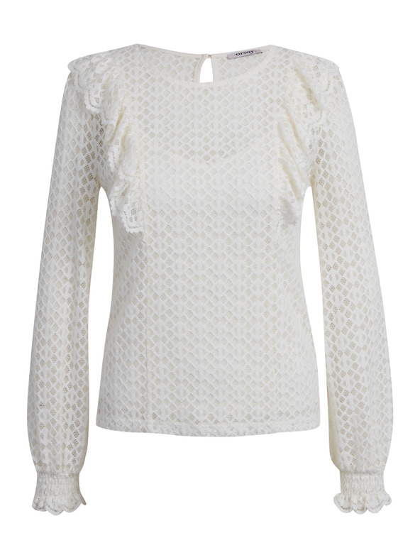 Orsay Biela dámska vzorovaná blúzka ORSAY