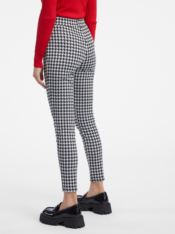 Orsay Bielo-čierne dámske vzorované nohavice ORSAY