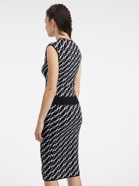 Orsay Bielo-čierny dámsky vzorovaný svetrový top ORSAY