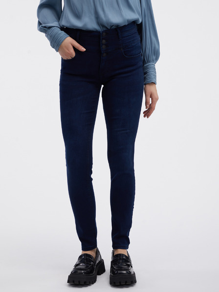Orsay Tmavomodré dámske skinny fit džínsy ORSAY