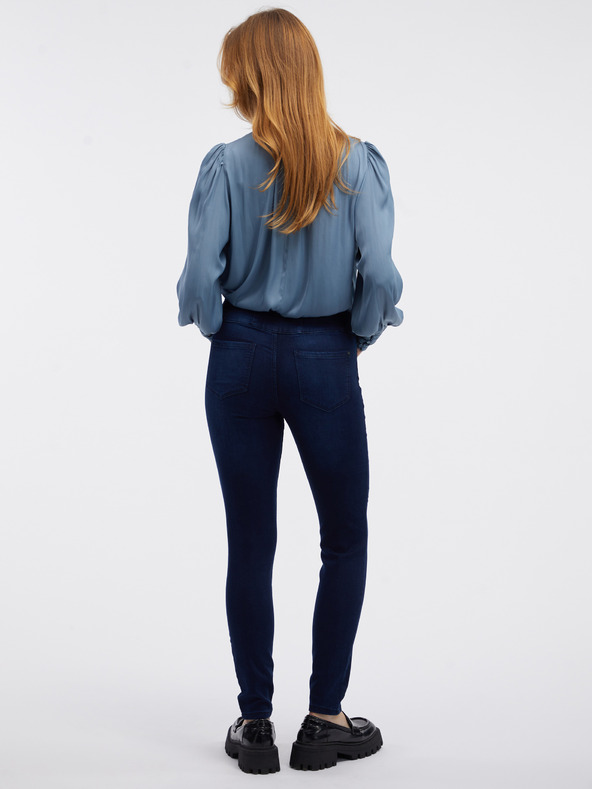 Orsay Tmavomodré dámske džínsy skinny fit ORSAY