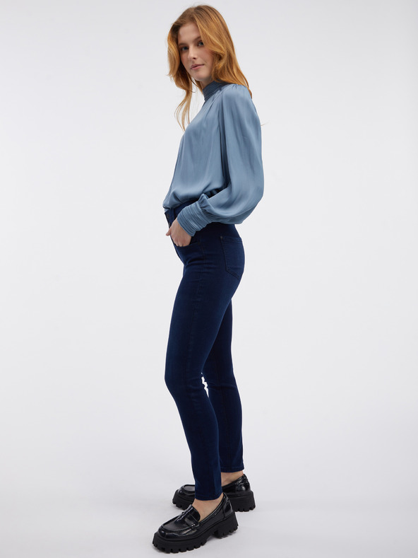 Orsay Tmavomodré dámske džínsy skinny fit ORSAY