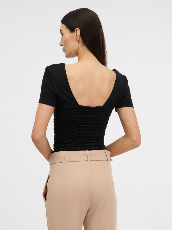 Orsay Čierne dámske tričko s krátkym rukávom ORSAY