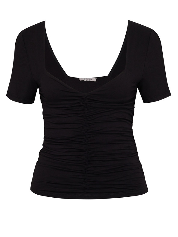 Orsay Čierne dámske tričko s krátkym rukávom ORSAY