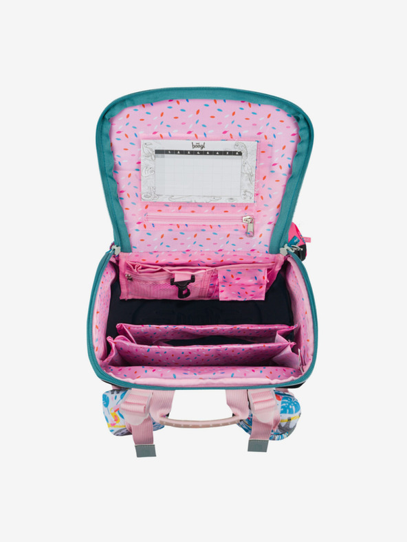 BAAGL  Modrá školská aktovka zipsový leňochod Baagl