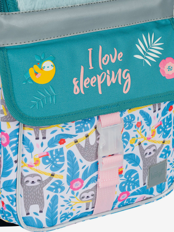 BAAGL  Modrá školská aktovka zipsový leňochod Baagl