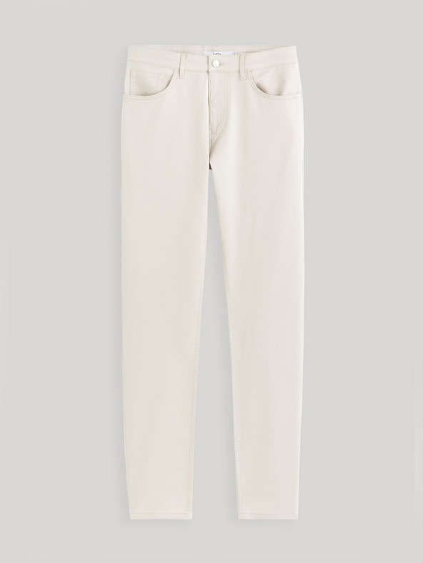 Celio Krémové pánske nohavice Celio Gofive