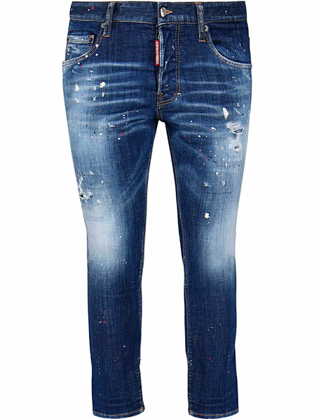 DSQUARED2 Modré pánske úzke džínsy DSQUARED2