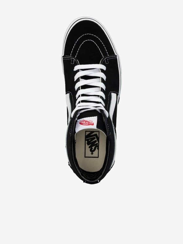 Vans Čierne semišové členkové topánky VANS Sk8-Hi