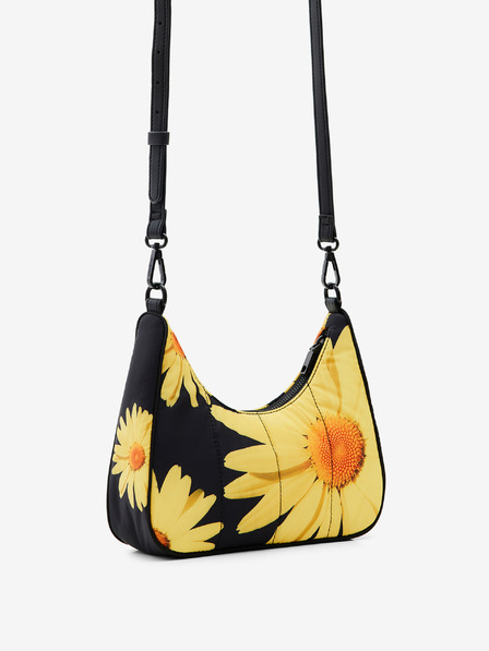 Desigual Žlto-čierna dámska kvetinová kabelka Desigual Lacroix Margaritas Medley