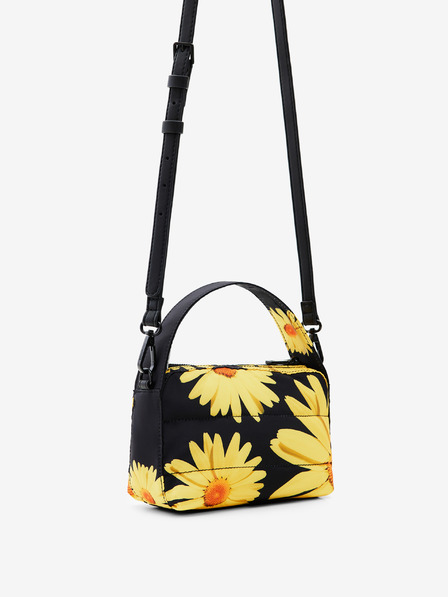 Desigual Žlto-čierna dámska kvetovaná kabelka Desigual Lacroix Margaritas