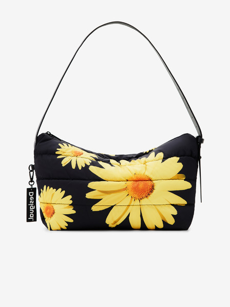Desigual Žlto-čierna dámska kvetovaná kabelka Desigual Margaritas Dover