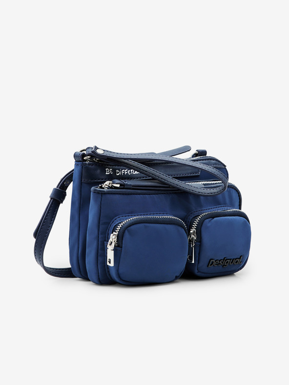 Desigual Modrá dámska crossbody kabelka Desigual Pocketmas Linda