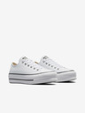 Converse Biele dámske kožené tenisky na platforme Converse