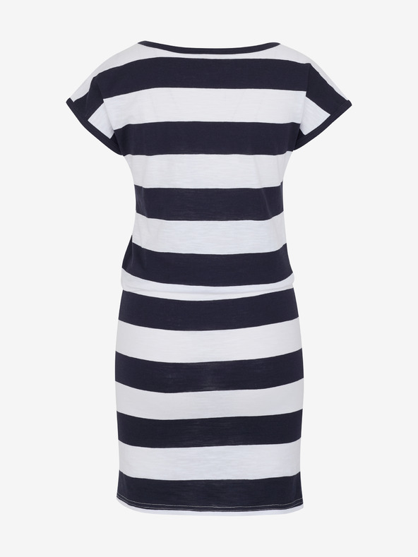 Sam 73 Bielo-modré dámske pruhované šaty SAM 73 Reyna