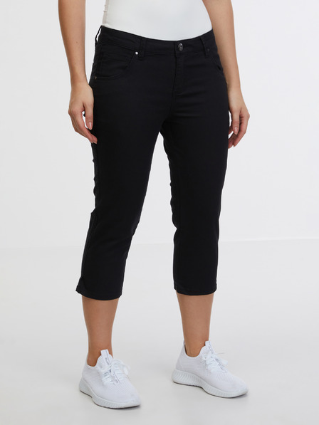 Sam 73 Čierne dámske trojštvrťové slim fit džínsy SAM 73 Amara