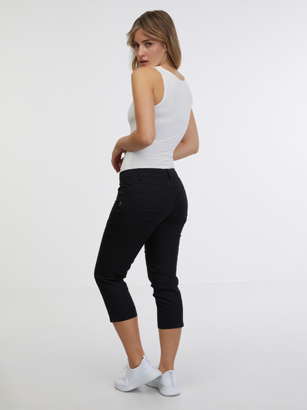 Sam 73 Čierne dámske trojštvrťové slim fit džínsy SAM 73 Amara