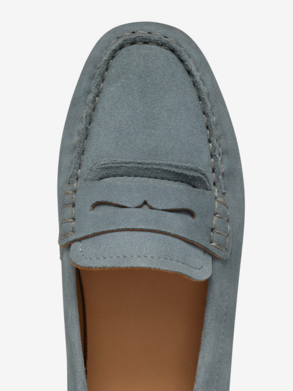 Geox Svetlozelené dámske mokasíny Geox Kosmopolis + Grip