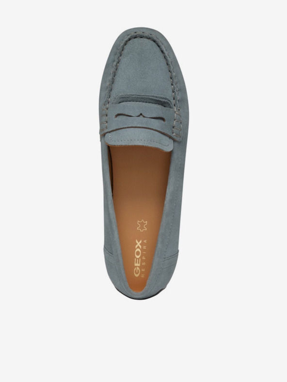 Geox Svetlozelené dámske mokasíny Geox Kosmopolis + Grip