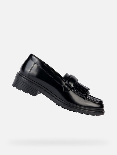 Geox Čierne dámske mokasíny Geox Walk Pleasure