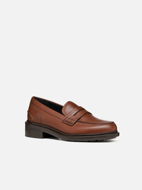 Geox Hnedé dámske mokasíny Geox Walk Pleasure