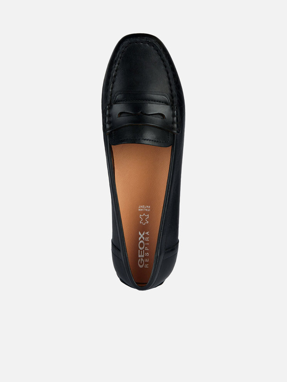 Geox Čierne dámske mokasíny Geox Kosmopolis + Grip