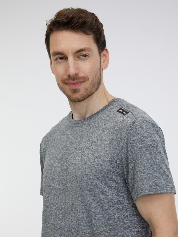 Sam 73 Šedé pánske žíhané tričko SAM 73 Fortunato