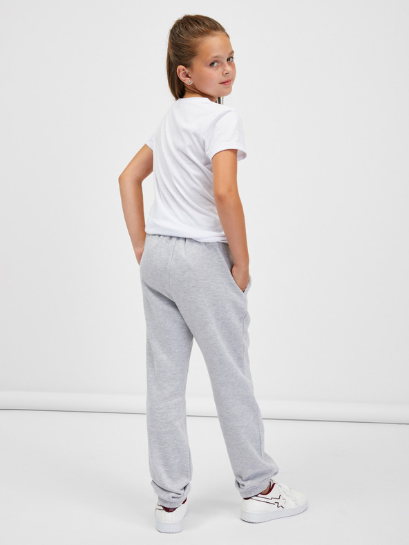 Sam 73 Svetlosivé detské pruhované tepláky SAM 73 Riardin