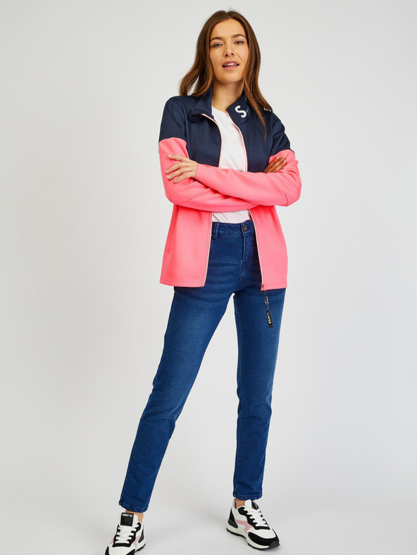 Sam 73 Modro-ružová dámska mikina na zips SAM73 Octans