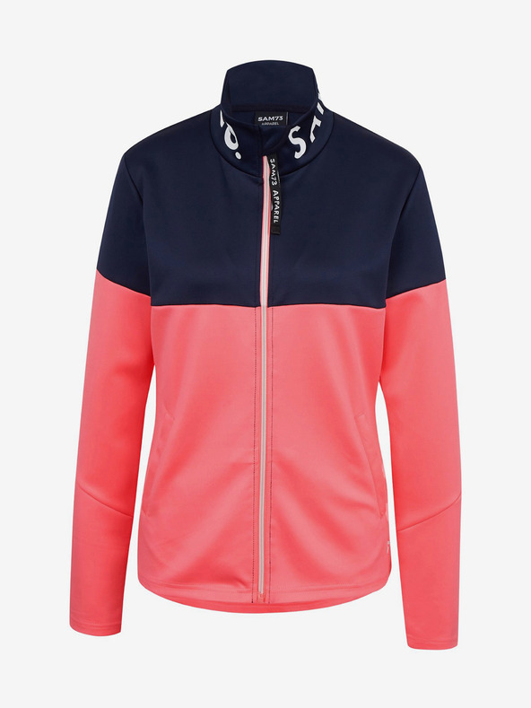 Sam 73 Modro-ružová dámska mikina na zips SAM73 Octans