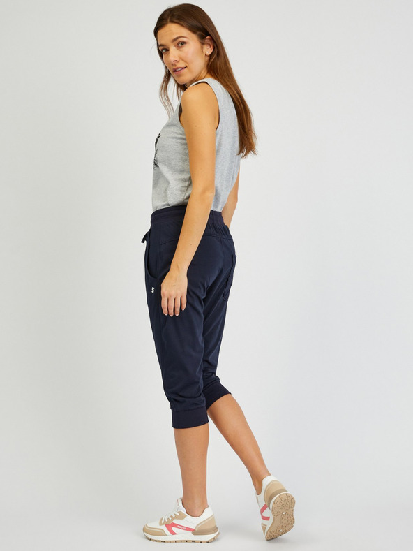 Sam 73 Tmavomodré dámske tepláky s trojštvrťovou dĺžkou SAM73 Phoenix