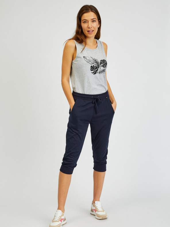 Sam 73 Tmavomodré dámske tepláky s trojštvrťovou dĺžkou SAM73 Phoenix