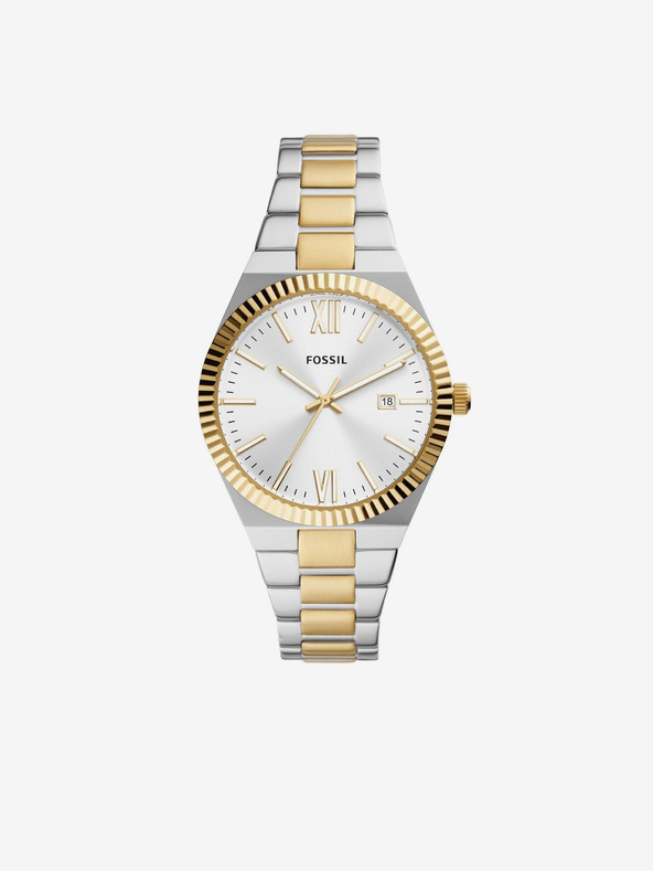 Fossil Strieborné zlaté dámske hodinky Fossil Scarlette