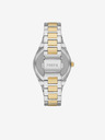 Fossil Strieborné zlaté dámske hodinky Fossil Scarlette