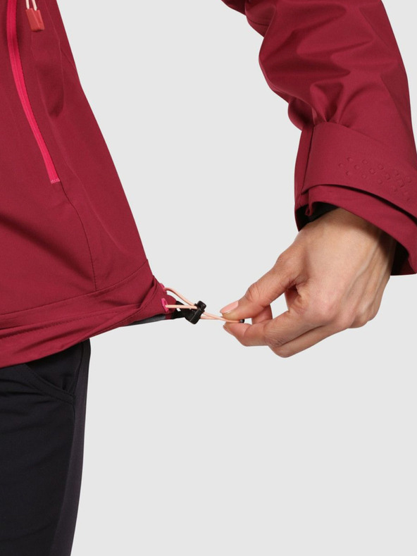 Kilpi Dámska nepremokavá bunda Kilpi MAMBA-W Dark Red