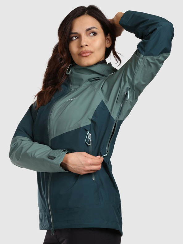 Kilpi Dámska nepremokavá bunda Kilpi MAMBA-W Dark Green