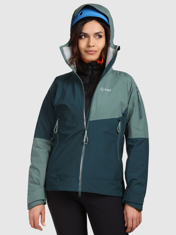 Kilpi Dámska nepremokavá bunda Kilpi MAMBA-W Dark Green