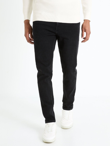 Celio Čierne pánske slim fit džínsy Celio C25 Fofine