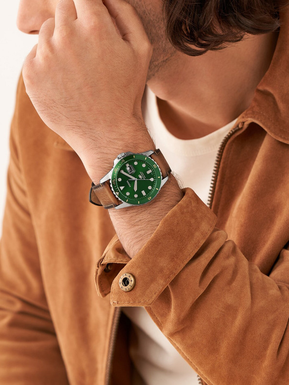 Fossil Strieborné pánske hodinky Fossil Blue