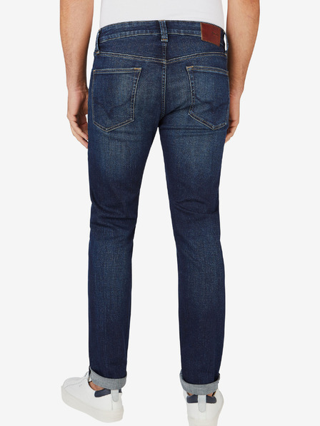 Pepe Jeans Tmavomodré pánske džínsy úzkeho strihu Pepe Jeans