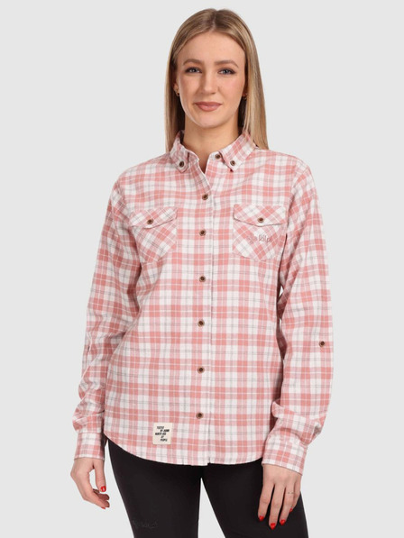 Kilpi Dámska športová flanelová košeľa Kilpi FLANNY-W Pink