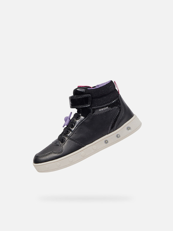 Geox Čierne dievčenské tenisky Geox Skylin