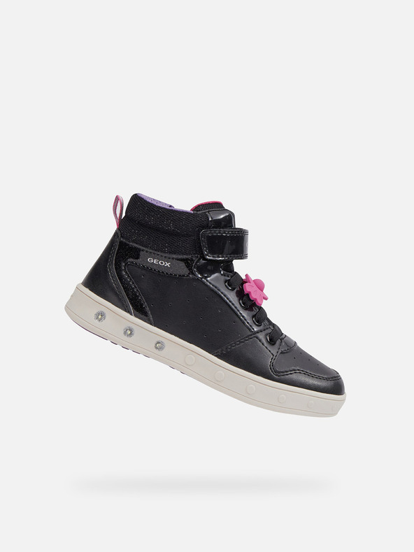 Geox Čierne dievčenské tenisky Geox Skylin