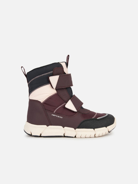 Geox Dievčenské členkové topánky Geox Flexyper B Ab Burgundy