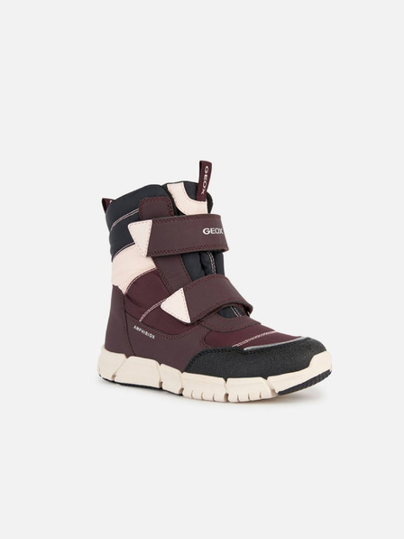 Geox Dievčenské členkové topánky Geox Flexyper B Ab Burgundy