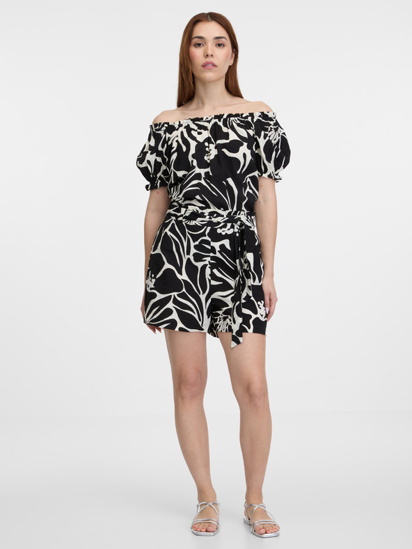 Orsay Čierne dámske vzorované kraťasy ORSAY