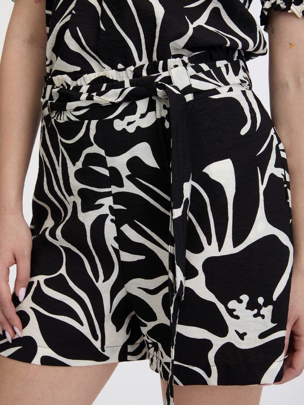 Orsay Čierne dámske vzorované kraťasy ORSAY